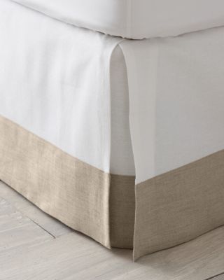 LinenTrimmed BoxPleated Bedskirt Hill