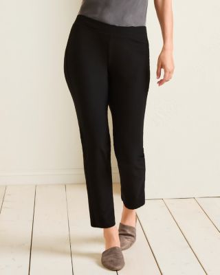 black stretch ankle pants