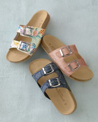 girls cork bed sandals