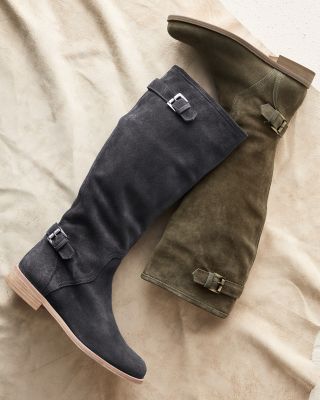 Tazia Italian Suede Riding Boots Hill