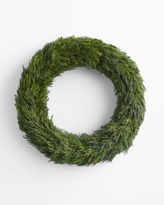 Preserved Cypress Wreaths | Garnet Hill