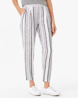 Linen Pleat-Detail Trousers | Garnet Hill