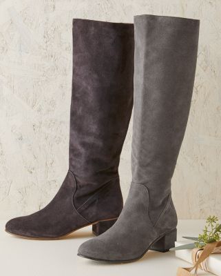 womens tall suede boots