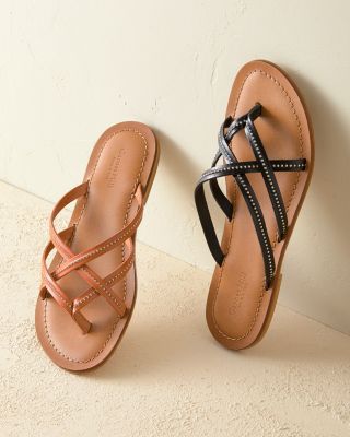 italian leather flip flops