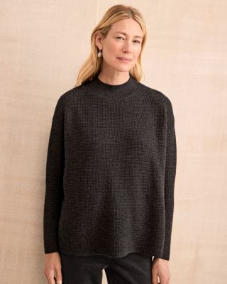 EILEEN FISHER Merino Mock Neck Sweater