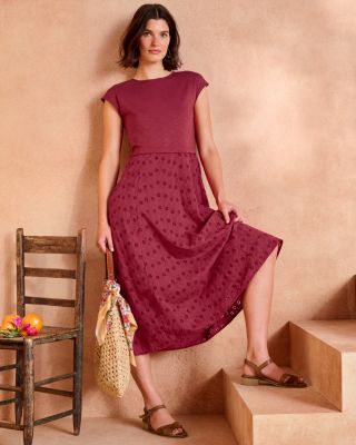 Mixed Media Midi Dress
